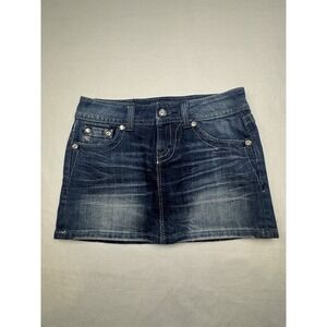 Miss Me Skirt 26 Mini Denim Blue NWOT